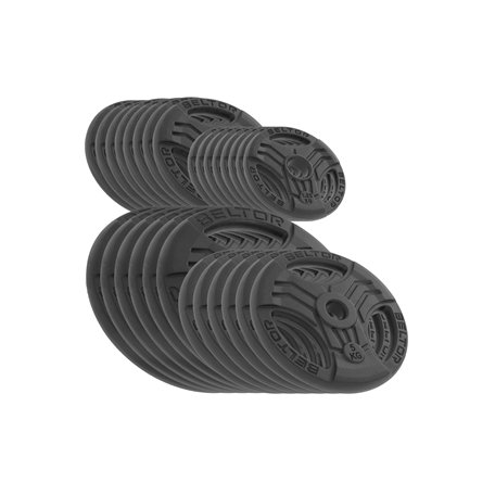 BELTOR ZESTAW 120KG OBCIĄŻENIE ŻELIWNE KIEROWNICA 29MM FASTGRIP