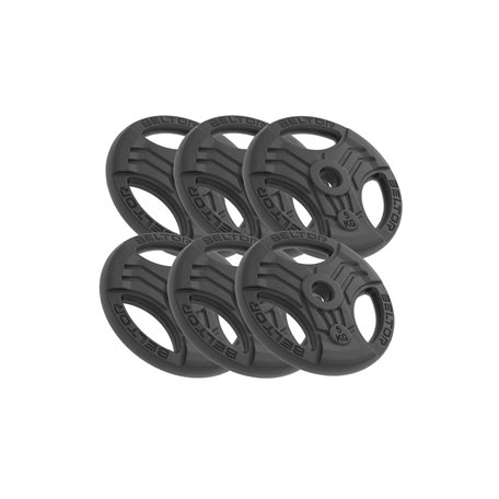 BELTOR ZESTAW 30KG OBCIĄŻENIE ŻELIWNE KIEROWNICA 51MM FASTGRIP