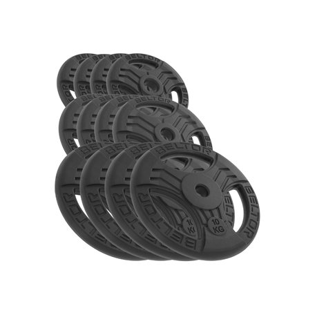 BELTOR ZESTAW 70KG OBCIĄŻENIE ŻELIWNE KIEROWNICA 51MM FASTGRIP