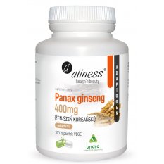 Aliness Panax Ginseng ŻEŃ-SZEŃ KOREAŃSKI 20% 400mg x 100 kap