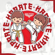 Beltor Naklejka karate wlepka 8x8 cm