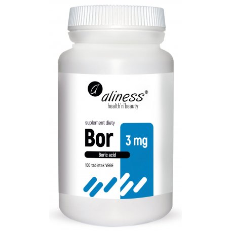 Aliness, Bor 3 mg (kwas borowy) x 100 tabl. vege