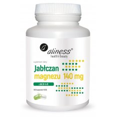 Aliness, Jabłczan Magnezu 140 mg z B6 (P-5-P) x100 VEGE caps.