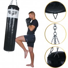 Beltor Treningowy worek bokserski do ćwiczeń wypełniony 120x30 cm + łańcuch