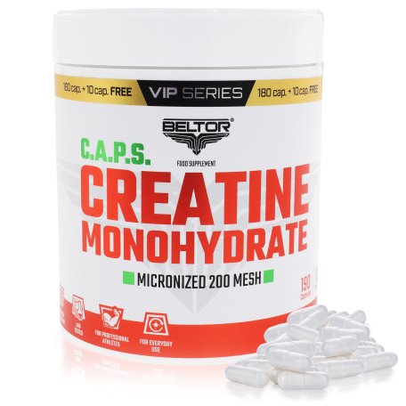 Beltor Creatine caps monohydrate Kreatyna w kapsułkach 190 kaps VIP Series