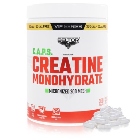 Beltor Creatine caps monohydrate Kreatyna w kapsułkach 380 kaps VIP Series