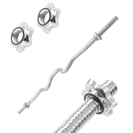 Platinum Fitness Gryf łamany max 120 cm / 28 mm z zaciskami