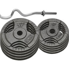 Platinum Fitness Zestaw 37KG Obciążenie Żeliwne 29mm + Gryf 28mm