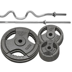 Platinum Fitness Zestaw 56KG Obciążenie Żeliwne 29MM + 2 Gryfy