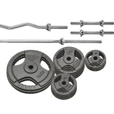 Platinum Fitness Zestaw 79KG Obciążenie Żeliwne 29mm + Gryf 28mm