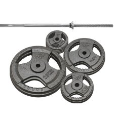 Platinum Fitness Zestaw 89KG Obciążenie Żeliwne 29mm + Gryf 28mm