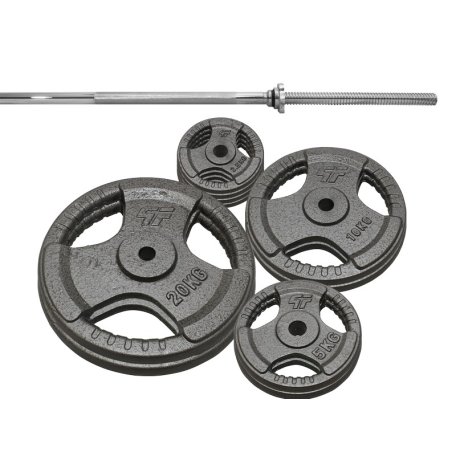 Platinum Fitness Zestaw 79KG Obciążenie Żeliwne 29mm + Gryf 28mm