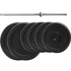 Platinum Fitness ZESTAW 50KG OBCIĄŻENIE ŻELIWNE 29MM + GRYF 180CM