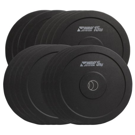 HRD System ZESTAW 160kg - Oryginalne obciążenie olimpijskie Bumper o średnicy otworu 50,5mm