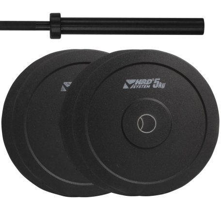 HRD System ZESTAW 50KG OBCIĄŻENIE OLIMPIJSKIE BUMPER + GRYF