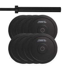 HRD System ZESTAW 60KG OBCIĄŻENIE OLIMPIJSKIE BUMPER + GRYF