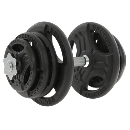 Beltor Regulowana hantla żeliwna 25kg + zaciski