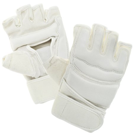 BELTOR RĘKAWICE KARATE OCHRANIACZE DŁONI PIĘŚCI DOJO PAWS BIAŁE