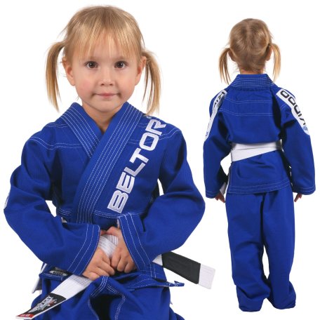 KIMONO BJJ GI DLA DZIECI JUNIOR BELTOR KIDDO ULTRA LIGHT BLUE/WHITE