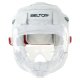 BELTOR KASK KARATE Z MASKĄ PLASTIKOWĄ SKÓRZANY KUMITE SHIRO-AKA