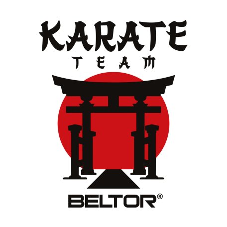 BELTOR NAKLEJKA KARATE VLEPKA PAPIEROWA TORII GATE BIAŁA w 8x8cm