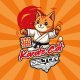 BELTOR NAKLEJKA KARATE VLEPKA PAPIEROWA KARATE CAT POMARAŃCZOWA w 8x8cm