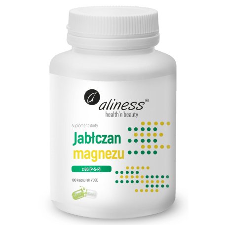 Aliness, Jabłczan Magnezu 140 mg z B6 (P-5-P) x100 VEGE caps.