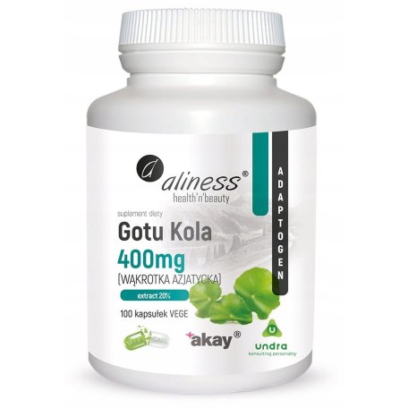 ALINESS GOTU KOLA ( CENTELLA ASIATICA, WĄKROTKA AZJATYCKA ) 400 mg / 100 vcaps