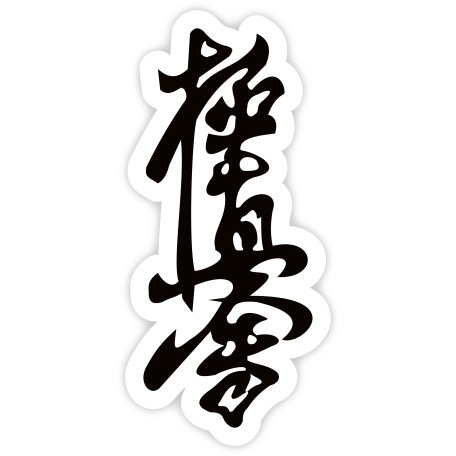 BELTOR MAGNES KARATE NA LODÓWKĘ KANJI KYOKUSHINKAI 36x80 mm