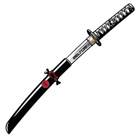 BELTOR MAGNES KARATE NA LODÓWKĘ KATANA GOLD 40x160 mm