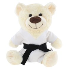 BELTOR Maskotka Karate MIŚ biały 32cm - Pluszowy Przyjaciel Każdego Karateki