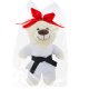 BELTOR Maskotka Karate MIŚ biały 32cm - Pluszowy Przyjaciel Każdego Karateki