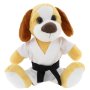 BELTOR Maskotka Karate PIES ciemny 35cm- Pluszowy Przyjaciel Każdego Karateki