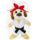 BELTOR Maskotka Karate PIES ciemny 35cm- Pluszowy Przyjaciel Każdego Karateki