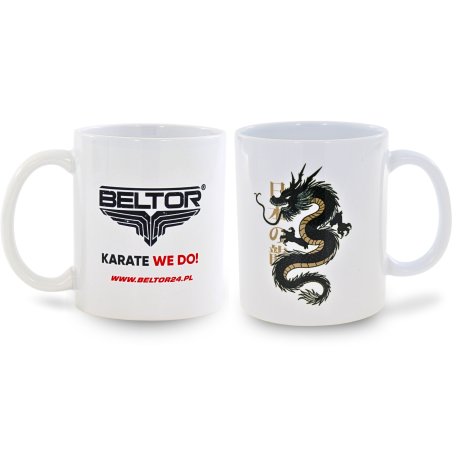 Beltor Kubek Karate SMOK BIAŁY KARATEKA Prezent SENSEI DRAGON 330ml