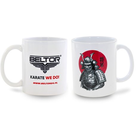 BELTOR Kubek Karate LEGENDARNY SAMURAJ Biały KARATEKA PREZENT SENSEI 330ml