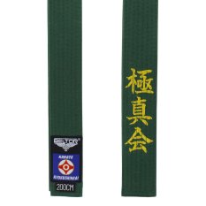 BELTOR ZIELONY PAS KARATE SHINKYOKUSHINKAI Z HAFTEM DO KIMONA KARATEGI