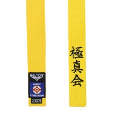 BELTOR ŻÓŁTY PAS KARATE KYOKUSHINKAI Z HAFTEM DO KIMONA KARATEGI