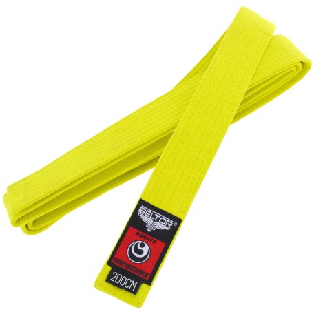 BELTOR Żółty PAS KARATE SHINKYOKUSHINKAI DO KIMONA KARATEGI