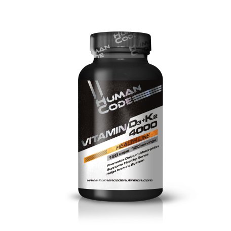 HUMAN CODE VITAMIN D3+K2 4000 / 120 vcaps