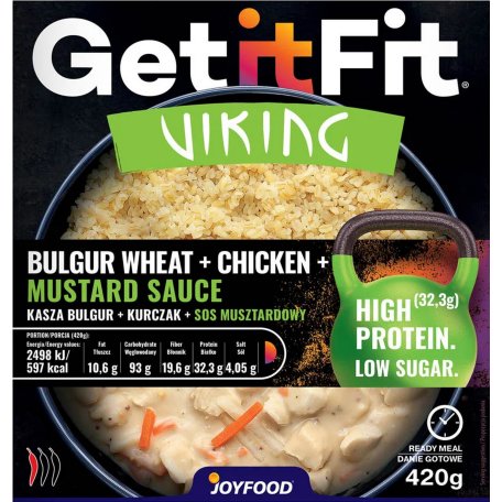 Get It Fit VIKING GOTOWE DANIE Kasza Bulgur Kurczak w Sosie Musztardowym JoyFood