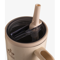 Warszawski Koks Kubek Termiczny BEŻOWY DŻWIGAJ DZIEWCZYNO 1,2 L