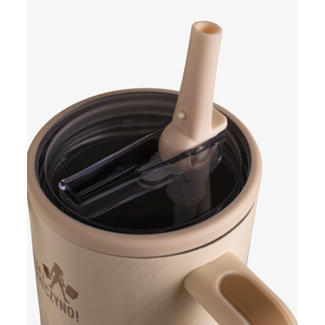 Warszawski Koks Kubek Termiczny BEŻOWY DŻWIGAJ DZIEWCZYNO 1,2 L