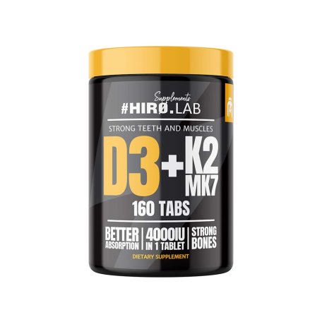 HIRO.LAB VITAMIN D3 4000IU + K2 MK7 160 tabs