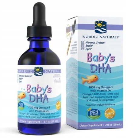 Nordic Naturals Baby's DHA Omega 3 1050 mg z Witaminą D3 60 ml