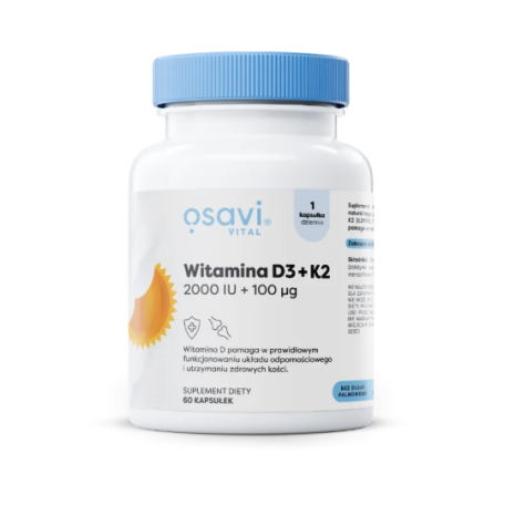 Osavi Witamina D3+ K2 2000 IU 60 kaps