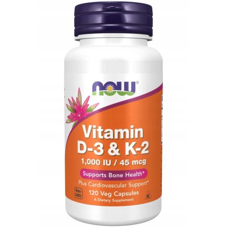 NOW Foods Witamina D3+K2 120 kaps