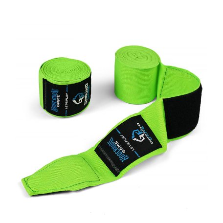 Ground Game Bandaże bokserskie 4 m Neon Zielone