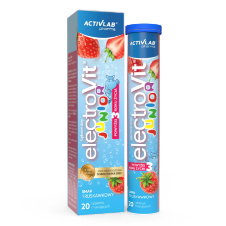 ACTIVLAB ELEKTROLITY ELECTROVIT JUNIOR 20 tab musujących TRUSKAWKA