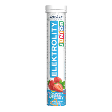 ACTIVLAB ELEKTROLITY JUNIOR 20 tab. musujących TRUSKAWKA